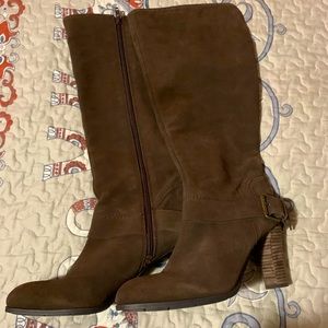 NWOT Nine West suede heeled boots size 10